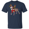 Pitbull Reindeer Dog Christmas Light T-shirt Christmas Gift Ideas For Pitbull Dog Lover