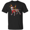 Pitbull Reindeer Dog Christmas Light T-shirt Christmas Gift Ideas For Pitbull Dog Lover
