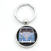 Blue Van Hippie in Peace Key Chain
