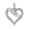 Diamond For Mom Pendant |  Sterling Silver Womens Round Diamond Mom Mother Heart Pendant 1/8 Cttw |  Splendid Jewellery Diamond For Mom Pendant |  Sterling Silver Womens Round Diamond Mom Mother Heart Pendant 1/8 Cttw |  Splendid Jewellery