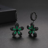 'Vincenzella' Earrings - 18K Black/White Gold Finish