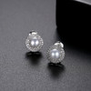 'Nausicaa' Earrings - 18K White Gold Finish