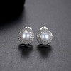 'Nausicaa' Earrings - 18K White Gold Finish