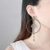 'Oleria' Earrings - 18K White/Black Gold Finish