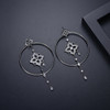 'Oleria' Earrings - 18K White/Black Gold Finish