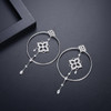 'Oleria' Earrings - 18K White/Black Gold Finish