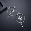 'Oleria' Earrings - 18K White/Black Gold Finish
