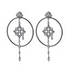 'Oleria' Earrings - 18K White/Black Gold Finish