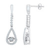 Earrings |  10kt White Gold Womens Round Diamond Moving Twinkle Teardrop Dangle Earrings 1/5 Cttw |  Splendid Jewellery Earrings |  10kt White Gold Womens Round Diamond Moving Twinkle Teardrop Dangle Earrings 1/5 Cttw |  Splendid Jewellery