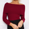 Off Shoulder Knit Sweater
