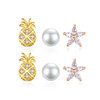 'Miriana' Set of Earrings - 18K Gold & Sterling Silver