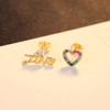 'Anzia' Earrings - 18K Gold & Sterling Silver