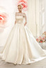 Lace Wedding Dresses Satin Half Sleeves Bridal Wedding Dress Robe De Mariage vestido de casamento
