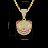 'BITTING AVE' Clown 5ct Necklace - 18K Gold Finish