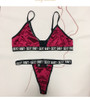 Sexy Mesh transparent Active Bra Seamless Thong lingerie Set