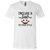 Short-Sleeve Men's Jersey SS V-Neck T-Shirt Smile Day