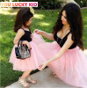 Mama & daughter black tutu matching dresses