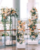 Matte Black Modern Rectangular Tall Metal Stand Wedding Centerpiece