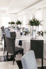 Matte Black Modern Rectangular Tall Metal Stand Wedding Centerpiece