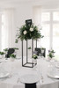 Matte Black Modern Rectangular Tall Metal Stand Wedding Centerpiece