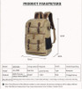 High Capacity Canvas Camera Backpack