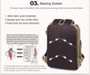 High Capacity Canvas Camera Backpack