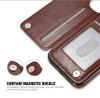Retro PU Leather Wallet Case For iPhone