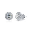 Classic Round Cut Moissanite Diamond Stud Earrings