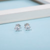 Classic Round Cut Moissanite Diamond Stud Earrings