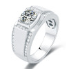 Round Cut Moissanite Diamond Classic Men's Ring