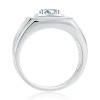 Round Cut Moissanite Diamond Classic Men's Ring