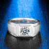 Classic Round Cut Moissanite Diamond Solitaire Men's Ring