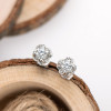 Round Brilliant Cut Moissanite Diamond Stud Earrings