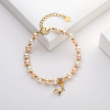 Lovely  Deer Natural Cultured Freshwater Pearl Bracelet