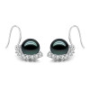 18K Solid Gold Natural 0.596ct Diamond (G-H, SI1-SI2) Tahitian Black Pearl 9mm Earrings 18K Solid Gold Natural 0.596ct Diamond (G-H, SI1-SI2) Tahitian Black Pearl 9mm Earrings