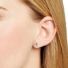 Round Cut Natural Moissanite Diamond Earrings