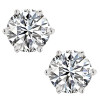 Round Cut Natural Moissanite Diamond Earrings