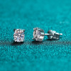 Round Cut Moissanite Diamond Classic Stud Earrings