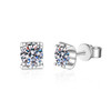 Round Cut Moissanite Diamond Classic Stud Earrings