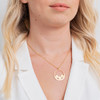Circle Discs Engraved Mom Necklace