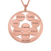 Circle Discs Engraved Mom Necklace