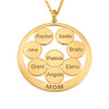 Circle Discs Engraved Mom Necklace