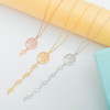Inlay Circle Tree Of Life Necklace With Feet