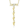 Swarovski Inlay Mom Necklace With Baby Feet