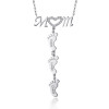 Swarovski Inlay Mom Necklace With Baby Feet