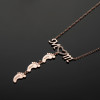 Swarovski Inlay Mom Necklace With Baby Feet