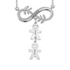 Inlay Infinity Tree Branch Necklace With Kids