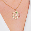 Intertwined 5 Hearts Name Necklace With Birthstones