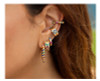 Single Fashion Sterling Silver Colorful Ear Bone Clips