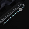Diamond And Turquoise Pearl Heart Earrings In Sterling Silver